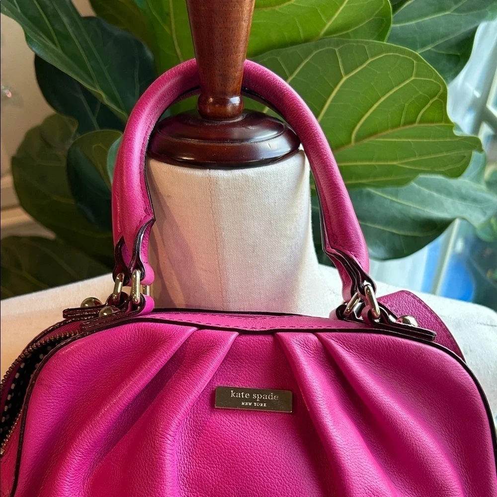 Leather Kate Spade Pink Five Points Kinsey Satchel Tote Bag